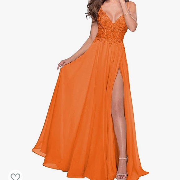 Orange Prom Dresses 2022 High Low